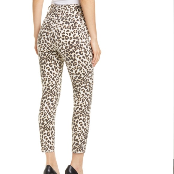 Frame Ali Leopard High Waist Crop Skinny Jeans - Picture 2 of 8
